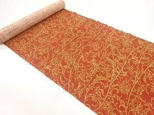 アンティーク　上代紬花唐草模様名古屋帯地反物